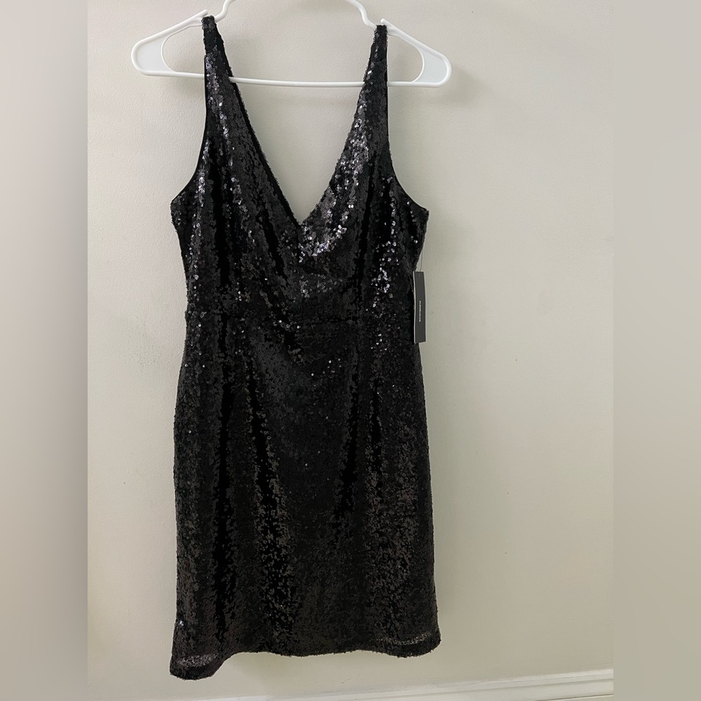 Lulus black sequin dress